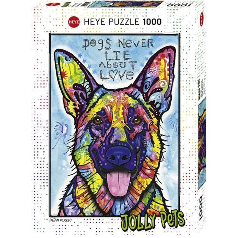 Puzzle Heye 1000 piezas Jolly Pets Los perros nunca mienten 29732