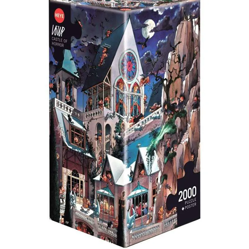 Puzzle Heye 2000 piezas Triangular Castillo del horror 26127