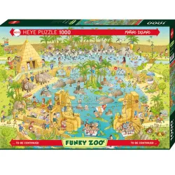 Puzzle Heye 1000 piezas Funky Zoo Hábitat del Nilo 29693