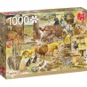Puzzle Jumbo Construyendo el Arca de Noé de 1000 piezas