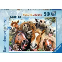 Ravensburger puzzle 500 piezas Selfie de caballos 146956