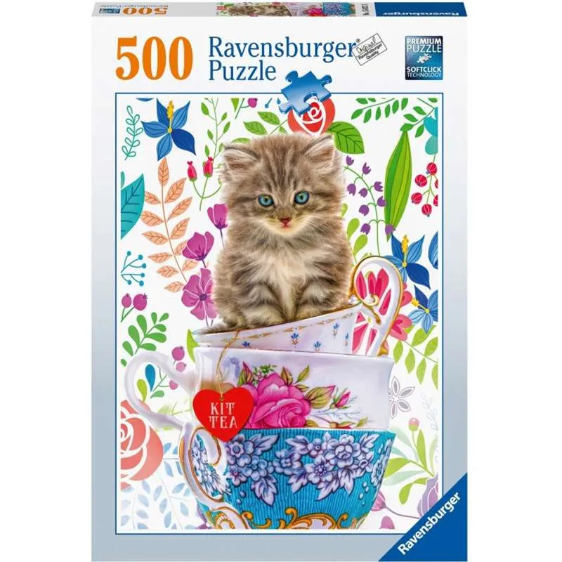 Ravensburger puzzle 500 piezas Gatito en una taza 150373