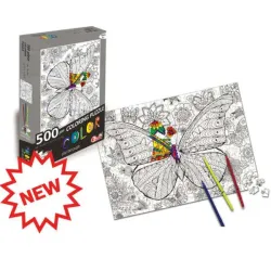 Puzzle Colorin 500 piezas Mariposa + rotuladores