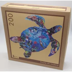 Puzzle madera SPuzzles 200 piezas Tortuga