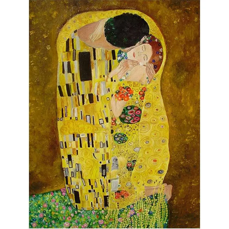 Puzzle madera SPuzzles 500 piezas El beso, Klimt