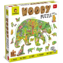 Puzzle Ludattica Woody puzzle 48 piezas Oso del bosque