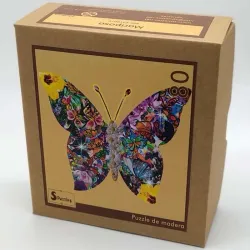 Puzzle madera SPuzzles 80 piezas Mariposa