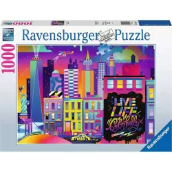 Puzzle Ravensburger Vida colorida, NYC 1000 piezas 164547