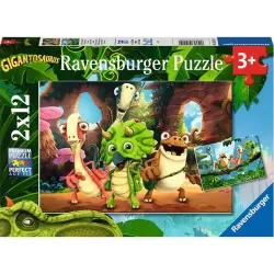 Puzzle Ravensburger Gigantosaurios 2x12 piezas 051250