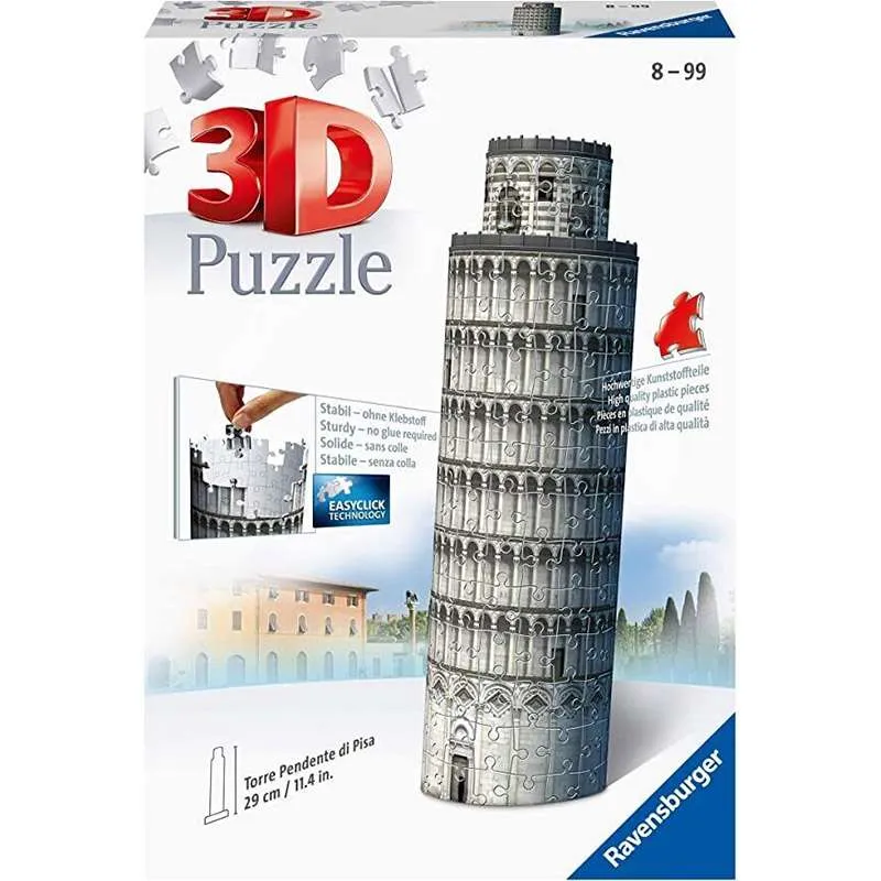 Puzzle Ravensburger La Torre de Pisa, Italia 3D 216 Piezas