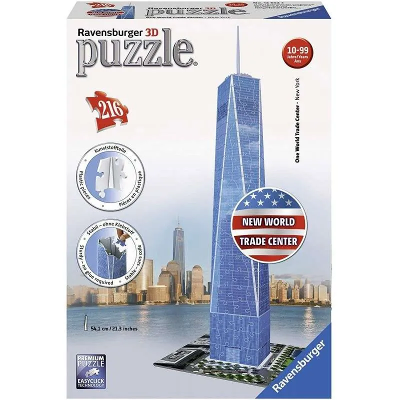 Puzzle Ravensburger Edificio Torre Freedom, Nuevo World Trade Center 3D 216 piezas 125623