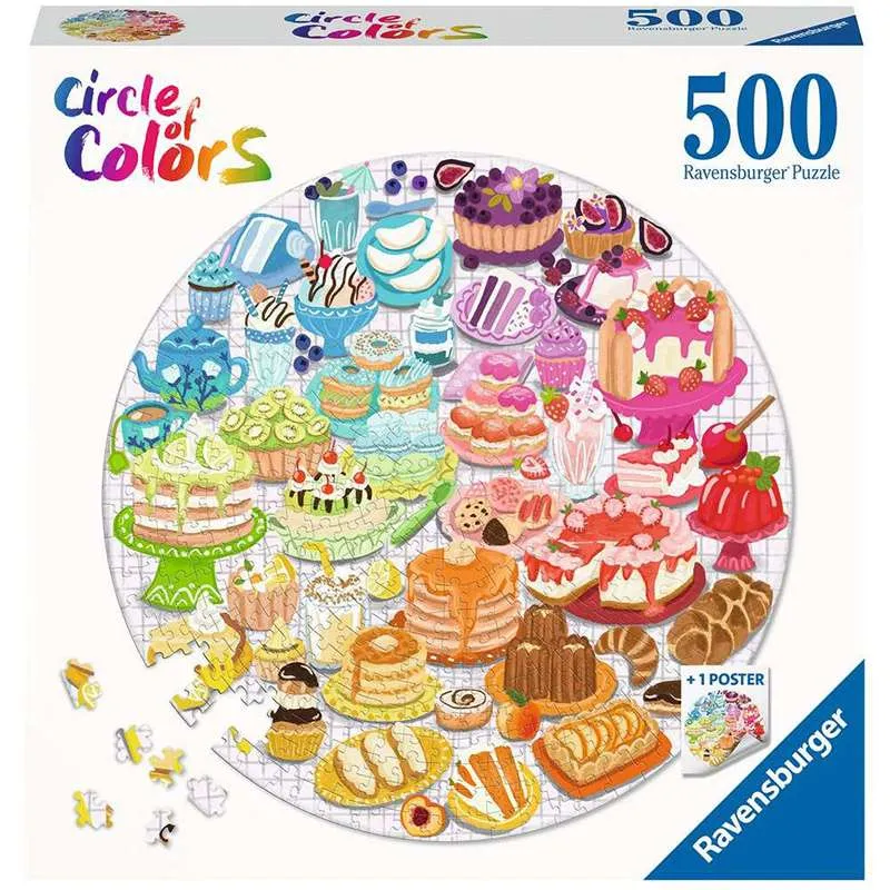 Puzzle Ravensburger Circulo de colores, Postres 500 piezas 171712