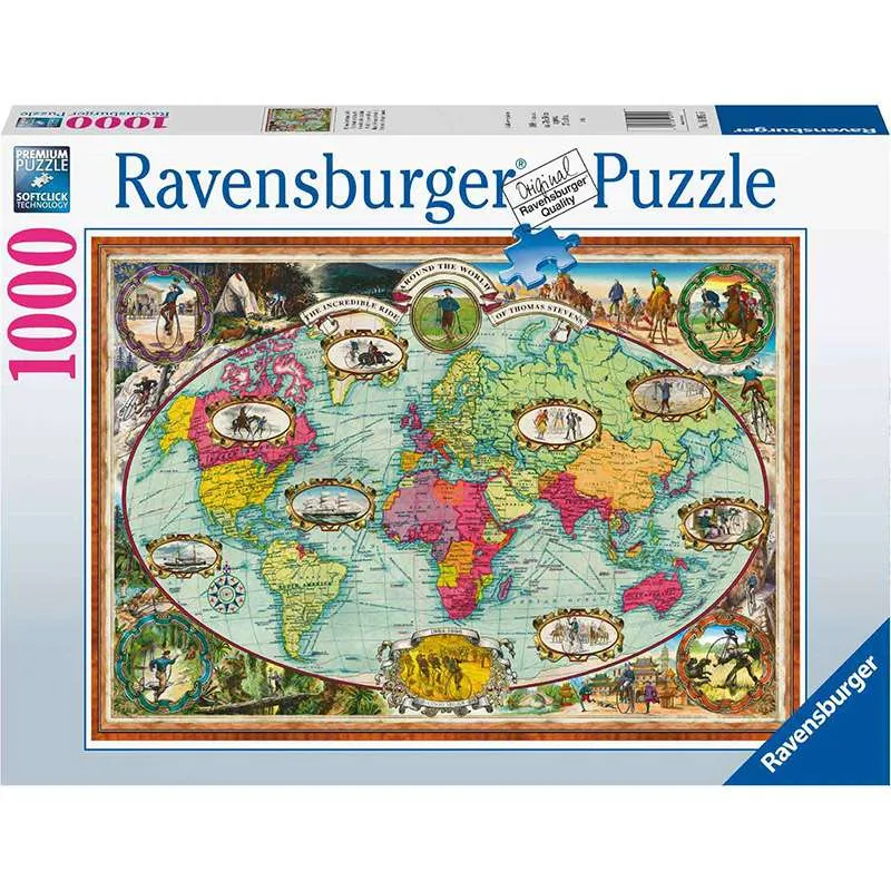 Puzzle Ravensburger Paseo en bici por el mundo de 1000 Piezas 169955