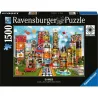 Puzzle Ravensburger House of Cards Fantasy, Eames de 1500 Piezas 171910