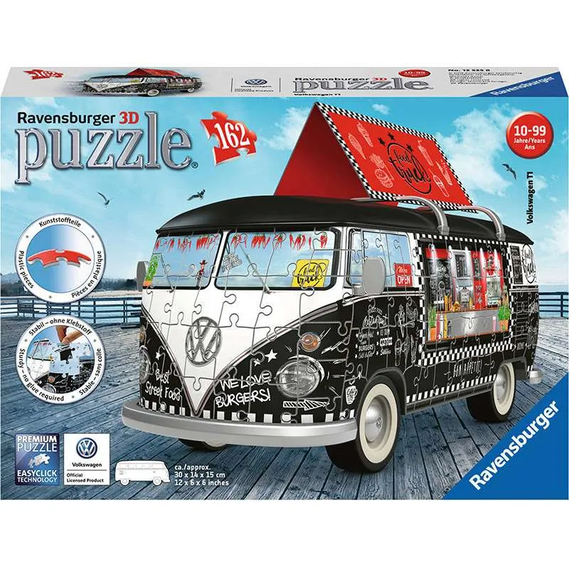 Puzzle Ravensburger Furgoneta Volkswagen Food Truck 3D 162 piezas 125258