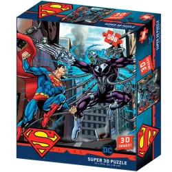 Puzzle Prime3D lenticular 500 piezas Superman vs Braniac DC Comics