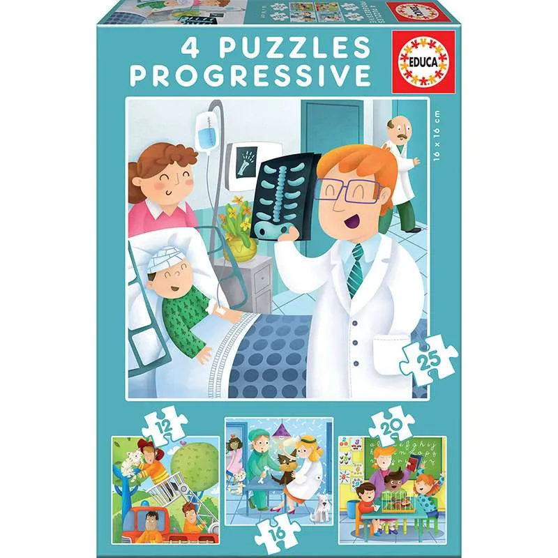 Educa multi puzzle progresivo 12-16-20-25 piezas De mayor quiero ser 17146
