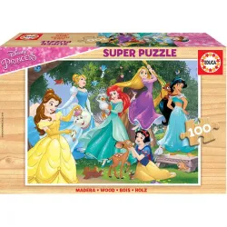 Educa super puzzle madera 100 piezas Princesas Disney 17628
