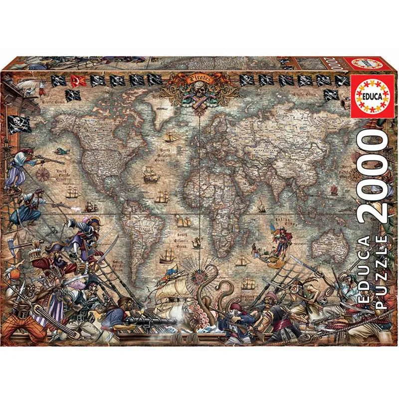 Educa puzzle 2000 Mapa pirata18008
