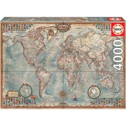 Educa puzzle 4000 El mundo, mapa político 14827