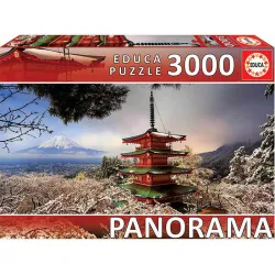 Educa puzzle 3000 panorama Monte Fuji y Pagoda Chureito, Japón 18013