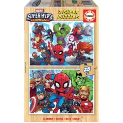 Educa puzzle 2x25 piezas Marvel superheroes adventures 18599