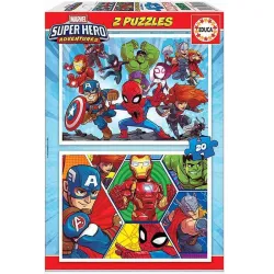 Educa puzzle 2x20 piezas Marvel Super Heroes Adventures 18648