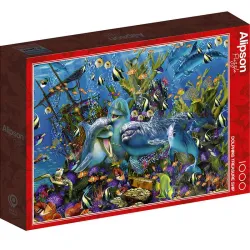 Puzzle Alipson Barco del tesoro de los delfines de 1000 piezas