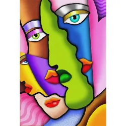 Puzzle Nova Caras abstractas coloridas de 1000 piezas 41011