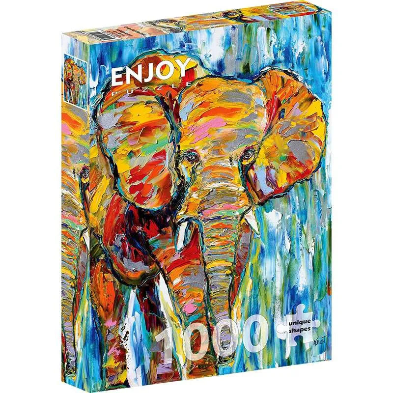 Puzzle Enjoy puzzle de 1000 piezas Elefante colorido 1413