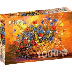 Puzzle Enjoy puzzle de 1000 piezas Cesta con Flores 1687
