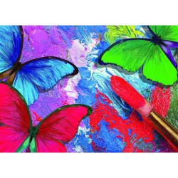 Puzzle Grafika Mariposas en la pintura de 500 piezas