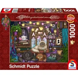 Puzzle Schmidt Te de la tarde con gatos de 1000 piezas 59990