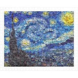 Puzzle Pintoo Puzzle in Puzzle - Van Gogh´s Starry Night de 500 piezas H2285