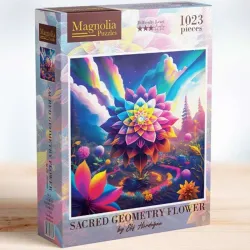 Puzzle Magnolia Flor de geometría sagrada 8612 de 1023 piezas