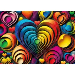 Yazz puzzle Corazón colorido 3831 de 1000 piezas