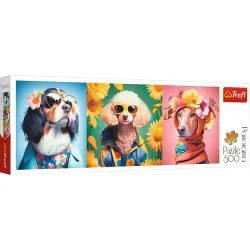 Puzzle Trefl Semana de la moda canina panorámico de 500 piezas 29517