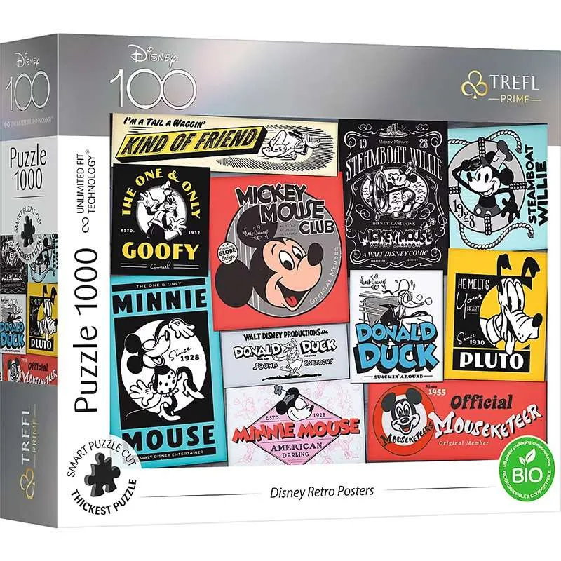 Puzzle Trefl Prime Disney Retro Posters de 1000 piezas 10761
