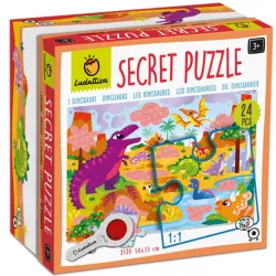 Puzzle Ludattica Secret puzzle Dinosaurios de 24 piezas