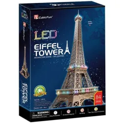 Puzzle 3D Cubicfun Torre Eiffel con LED de 84 piezas MN803152