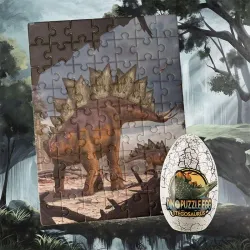 Puzzle Huevo dino – Stegosaurus de 63 piezas reversible