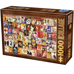 Puzzle DToys Collage Vintage - Cabaret de 1000 piezas 75291
