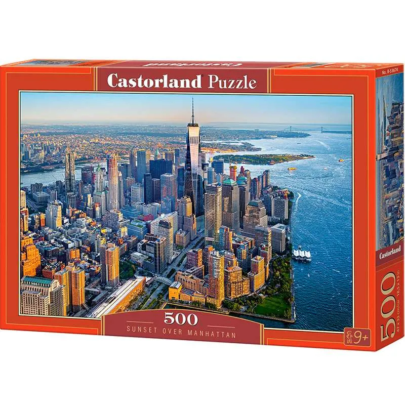 Puzzle Castorland Puesta de sol sobre manhattan de 500 piezas B-53674