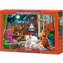 Puzzle Castorland Gatitos en el tejado de 1500 piezas C-152056