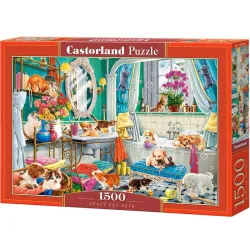 Puzzle Castorland Baño de mascotas locas de 1500 piezas C-152094
