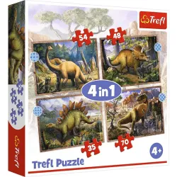 Puzzle Trefl Dinosaurios interesantes de 35, 48, 54, 70 piezas 34383