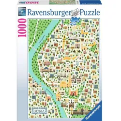 Puzzle Ravensburger Mapa de Sevilla de 1000 piezas 176076