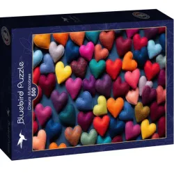 Puzzle Grafika Corazones multicolores de 500 piezas