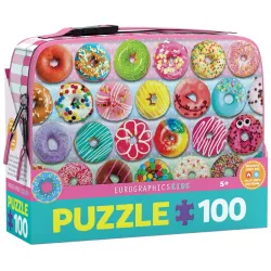 Comprar Puzzle Eurographics Donuts - Bolsa Almuerzo de 100 piezas