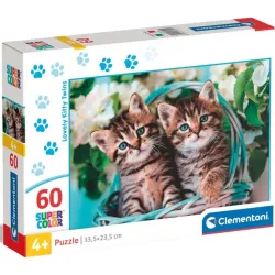 Comprar Puzzle Clementoni Preciosos gatitos gemelos de 60 piezas 26599